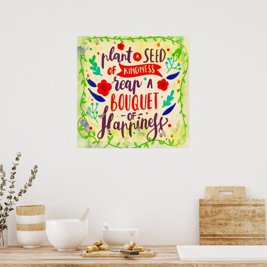 zaden van vriendelijkheid poster (Keuken)