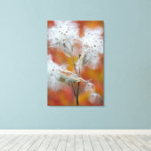Zaden van zijdeplant in de herfst, Canada Canvas Afdruk (Insitu (Houten vloer))
