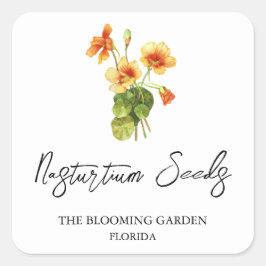 Zadenlabel Oost-Indische kers Vierkante Sticker