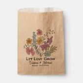 Zadenzakje met handgetekende wilde bloemen bedankzakje (Voorkant)