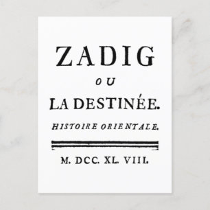 Zadig of The Book of Fate - Descartes Briefkaart