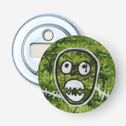 Zadig Pete Schedel Onconventionele Fantasie Monste Button Flesopener (Voorkant)