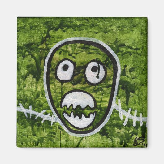 Zadig Pete Schedel Onconventionele Monster Kunst E Magneet (Voorkant)