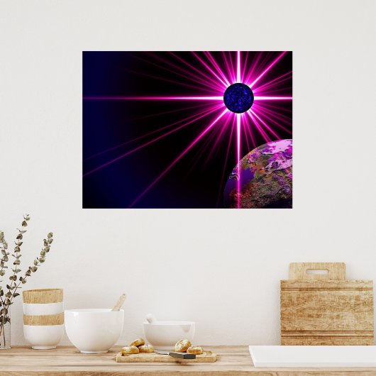 Zadkiel en de Violet Flame Poster (Keuken)