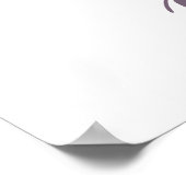 Zadkitje dat omhoog kijkt met waterverf bloemen poster (Hoek)