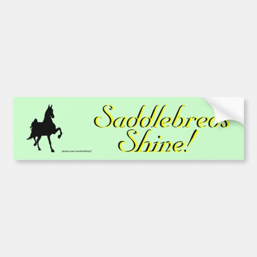 Zadlebreds Bumpersticker (Voorkant)