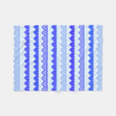 Zaduwen van blauw hart fleece deken (Voorkant (Horizontaal))