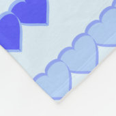 Zaduwen van blauw hart fleece deken (Hoek)