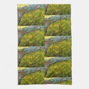 Zadveld bij zonsopgang van Vincent van Gogh Theedoek