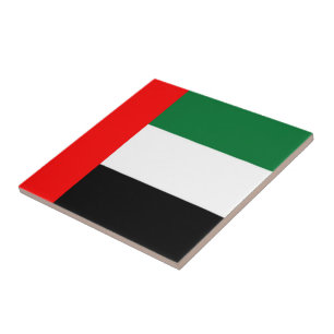 zAE001 Vlag van de Verenigde Arabische Emiraten VA Tegeltje