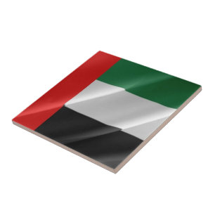 zAE002 VERENIGDE ARABISCHE EMIRATEN zwaaien VLAG V Tegeltje
