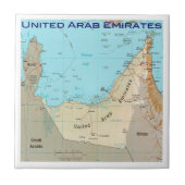 zAE026 KAART, Verenigde Arabische Emiraten, VAE, Tegeltje (Voorkant)