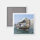 ZAE045 DUBAI flusstaxi ABRA, VAE, Fridge Magneet (Voorkant / Achterkant)