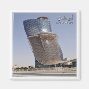 zAE057 CAPITAL GATE Abu Dhabi, VAE, Azië Magneet
