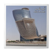 zAE057 CAPITAL GATE Abu Dhabi, VAE, Azië Tegeltje (Voorkant)
