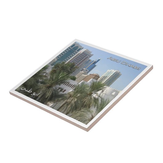 zAE061 ABU DHABI panorama, VAE, Azië, Tegeltje (Zijkant)