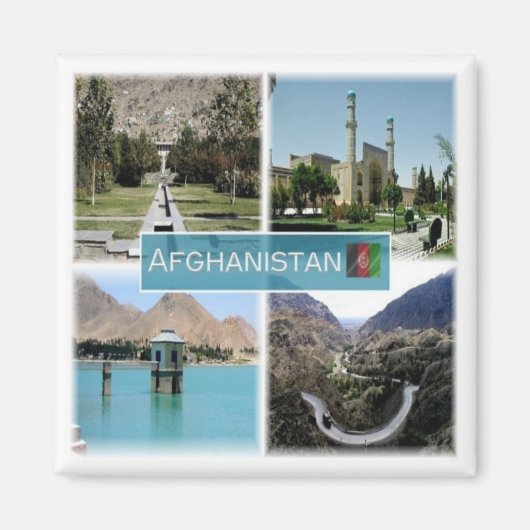 zAF006 MOSQUE IN HERAT, Lake Qargha, Afghanistan, Magneet (Voorkant)