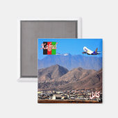 zAF007 luchthaven KABUL, Afghanistan, Fridge Magneet (Voorkant / Achterkant)