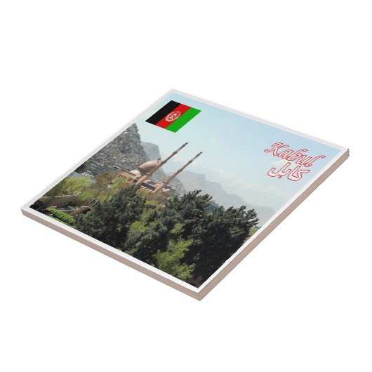 zAF008 MOSKEE in Kabul, Afghanistan, Tegeltje (Zijkant)