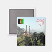 zAF008 MOSQUE in Kabul, Afghanistan, Fridge Magneet (Voorkant / Achterkant)
