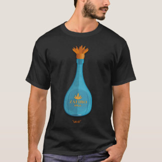 Zafiro Anejo - Fan Art T-shirt met Tequila Fles