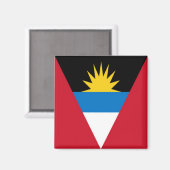zAG001 ANTIGUA en BARBUDA FLAG, Amerika, Fridge Magneet (Voorkant / Achterkant)