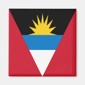 zAG001 ANTIGUA en BARBUDA FLAG, Amerika, Fridge Magneet (Voorkant)