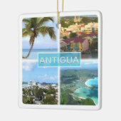 zAG003 ANTIGUA, Mosaic Antigua en Barbuda, Keramisch Ornament (Links)