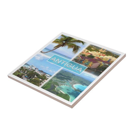 zAG003 ANTIGUA, Mosaic Antigua en Barbuda, Tegeltje (Zijkant)