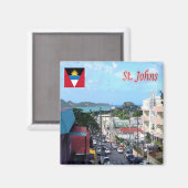 zAG005 SAINT JOHN, Antigua en Barbuda, Fridge Magneet (Voorkant / Achterkant)