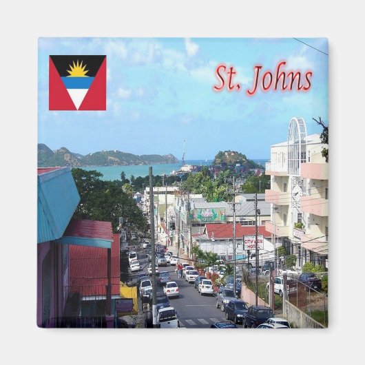 zAG005 SAINT JOHN, Antigua en Barbuda, Fridge Magneet (Voorkant)