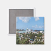 zAG006 SAINT JOHN, Antigua en Barbuda, Fridge Magneet (Voorkant / Achterkant)