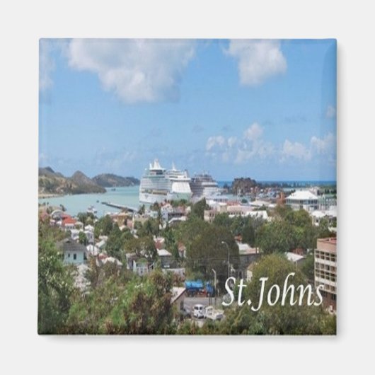 zAG006 SAINT JOHN, Antigua en Barbuda, Fridge Magneet (Voorkant)