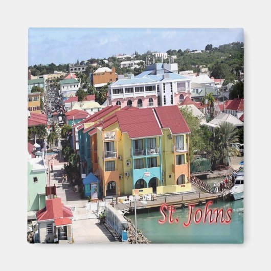 zAG007 SAINT JOHN, Antigua en Barbuda, Fridge Magneet (Voorkant)
