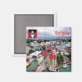 zAG009 ANTIGUA, Antigua en Barbuda, Fridge Magneet (Voorkant / Achterkant)