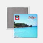 zAG011 ANTIGUA, Antigua en Barbuda, Fridge Magneet (Voorkant / Achterkant)