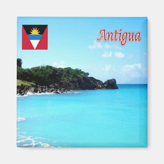 zAG011 ANTIGUA, Antigua en Barbuda, Fridge Magneet (Voorkant)