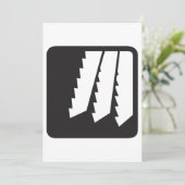 Zag de Invitaties van de Teeth Kaart (Staand voorkant)