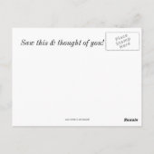 Zag dit en dacht van je! briefkaart (Achterkant)