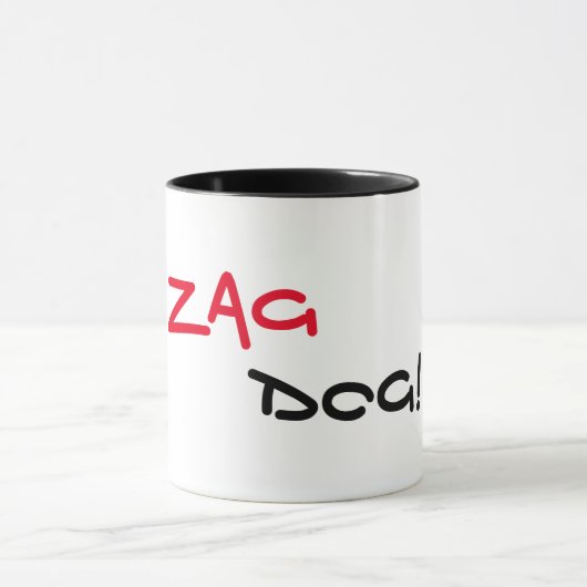 Zag Dog Black Trim Coffee Mok (Midden)