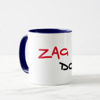 Zag Dog Navy Trim Koffiemok