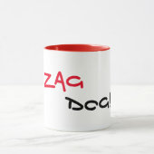 Zag Dog Red Trim Coffee Mok (Midden)