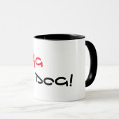 Zag Dog Zwarte Rand Koffie Mok (Voorkant rechts)