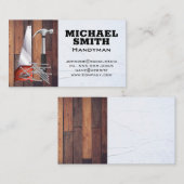 Zag Hamer en Nagels | houten planken Visitekaartje (Voorkant / Achterkant)