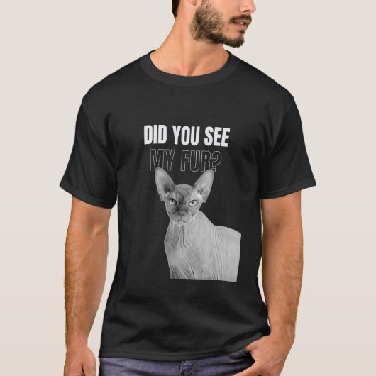 Zag je mijn bont kitty Kat Tee T-shirt (Voorkant)