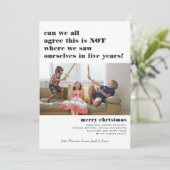 Zag ons in vijf jaar | Vrolijk kerstfeest Feestdagenkaart (Staand voorkant)