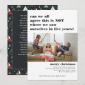 Zag ons in vijf jaar | Vrolijk kerstfeest Feestdagenkaart (Voorkant / Achterkant)