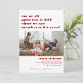 Zag ons in vijf jaar | Vrolijk kerstfeest Feestdagenkaart (Staand voorkant)
