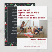 Zag ons in vijf jaar | Vrolijk kerstfeest Feestdagenkaart (Voorkant / Achterkant)