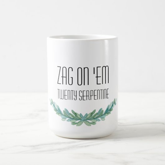Zag op Em: Twintig serpentine Mok (Center)